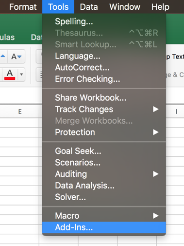 how to download toolpak for excel on mac